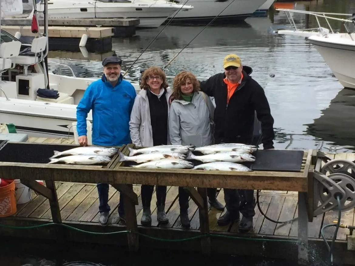 Fishing charter with friends in Vancouver